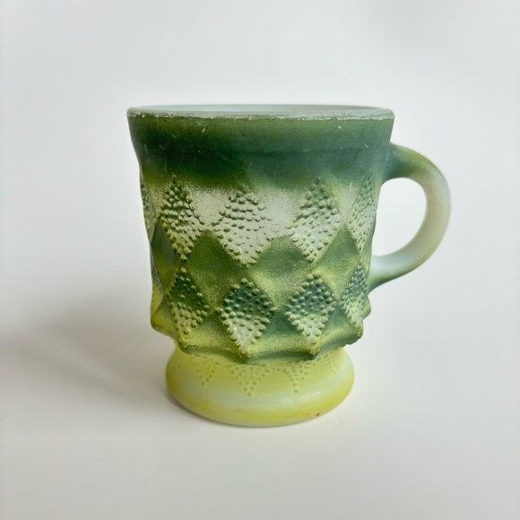 Vintage Anchor Hocking Kimberly Mug in Green - Picture 3 of 6